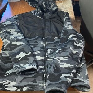 Mens Urban Pipeline Black Fleece-Lined Jacket